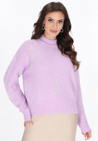faina - Pullover em roxo: frente