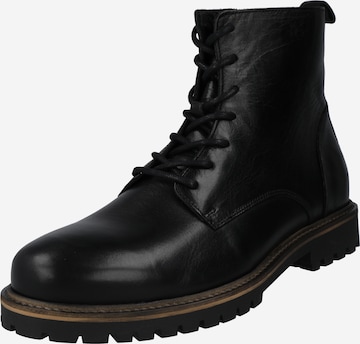 Les Deux Lace-Up Boots 'TROY COMBAT' in Black: front