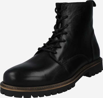 Les Deux - Botas con cordones 'TROY COMBAT' en negro: frente