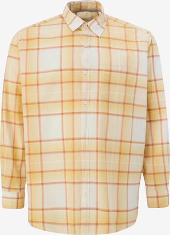 s.Oliver Men Big Sizes Regular fit Button Up Shirt in Yellow: front
