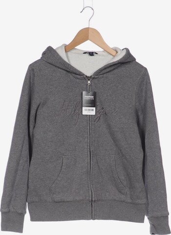 TOMMY HILFIGER Sweatshirt & Zip-Up Hoodie in L in Grey: front