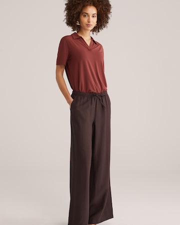 WE Fashion Свободный крой Штаны в Коричневый