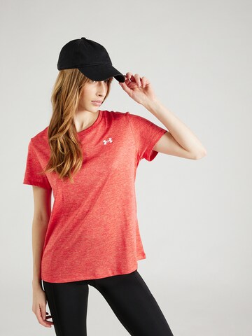 UNDER ARMOUR Functioneel shirt 'Twist' in Rood: voorkant