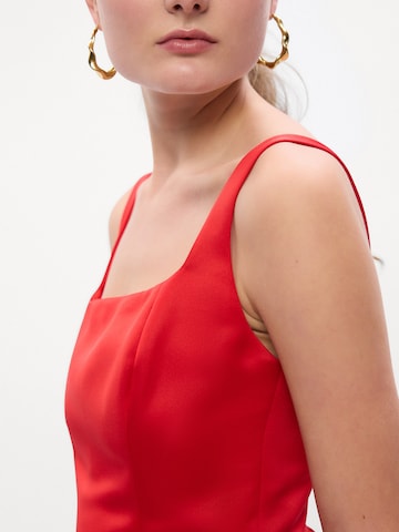 Gina Tricot Obleka | rdeča barva