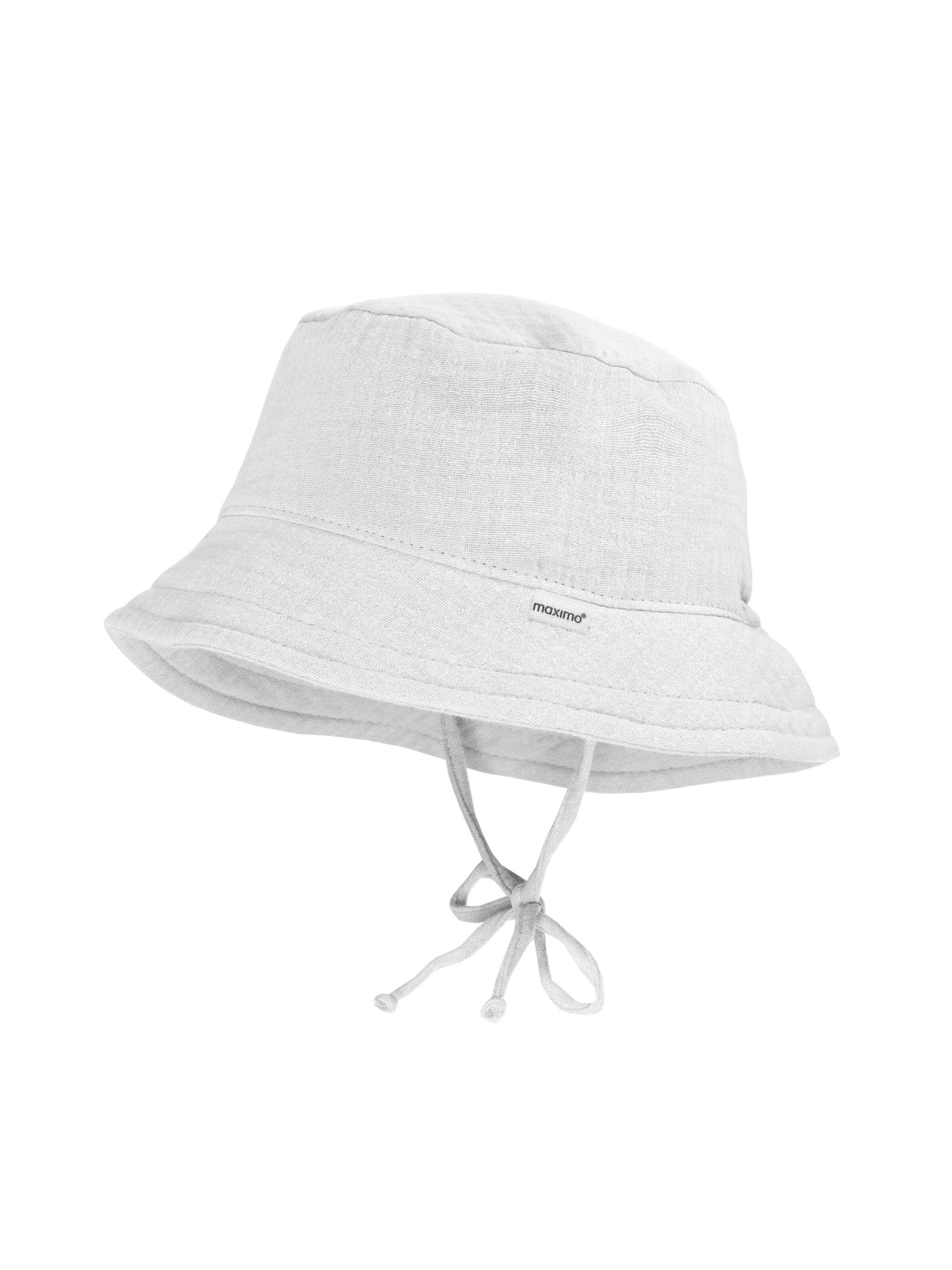 MAXIMO Hat 'GOTS BABY-Hütchen, Bindeband Musselinstoff, Futter' in White: front