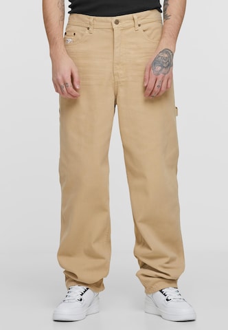 Loosefit Jeans di Karl Kani in beige: frontale