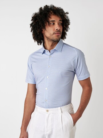 DESOTO Slim fit Overhemd in Blauw: voorkant