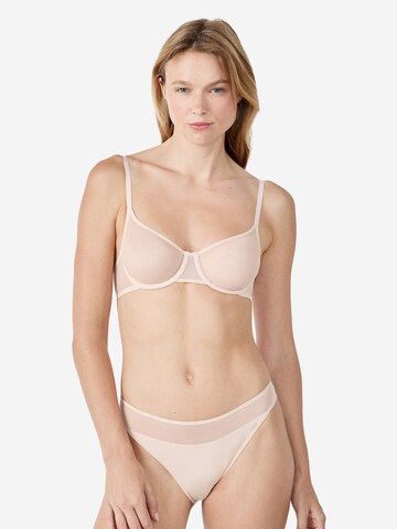 ETAM T-Shirt BH 'Pure Mesh' in Beige