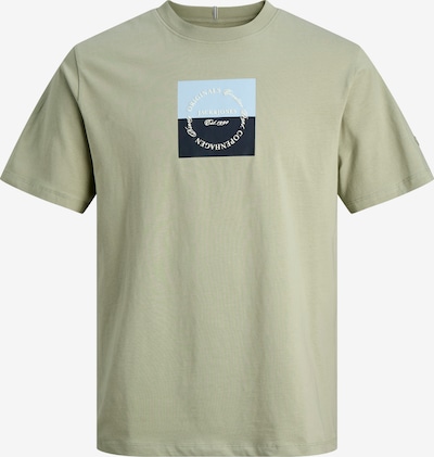 Marškinėliai 'JORCATSKILLS' iš JACK & JONES, spalva – turkio spalva / rusvai žalia / juoda / balta, Prekių apžvalga