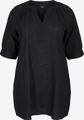 Tunica 'CANANNA' di Zizzi in nero: frontale