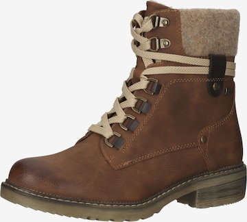 Relife Lace-Up Ankle Boots 'Jitone' in Brown: front