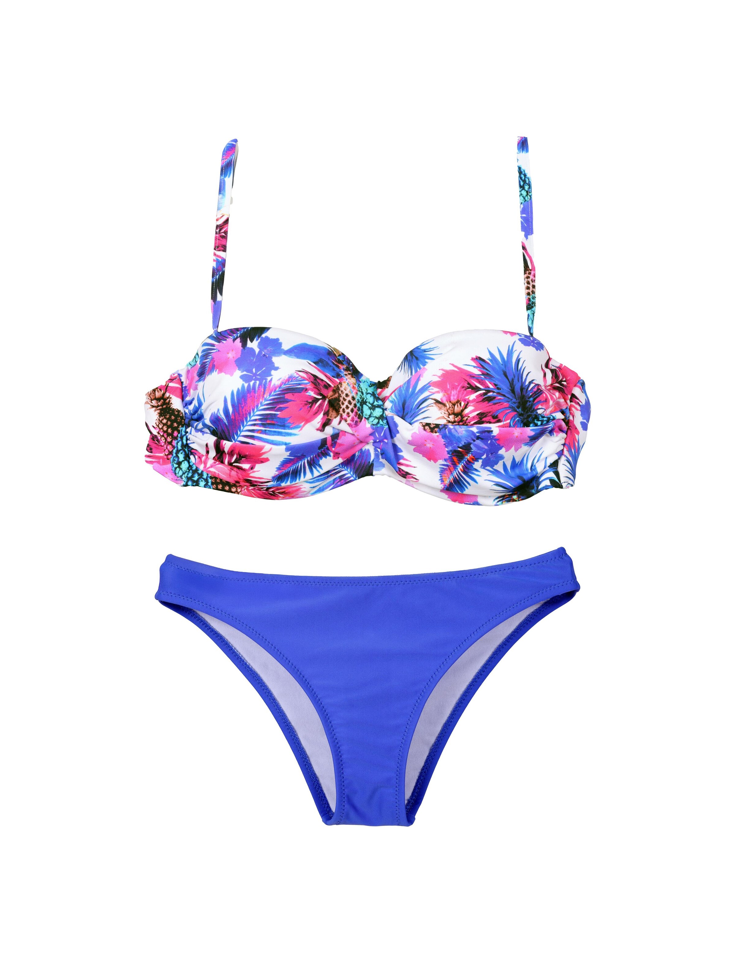 Lady Etna Bandeau Swimsuit 'Alice-23/W 722' in Blue: front