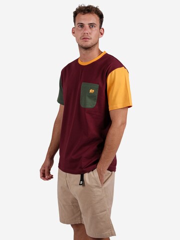 Trendsplant Regular Fit Paita ' ORGANIC POCKET COLOR BLOCK ' värissä punainen