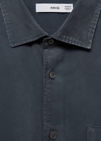 MANGO MAN Regular Fit Hemd 'Menorca' in Blau