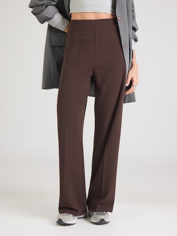 ABOUT YOU Свободный крой Плиссированные брюки 'Corin' в Коричневый: спереди