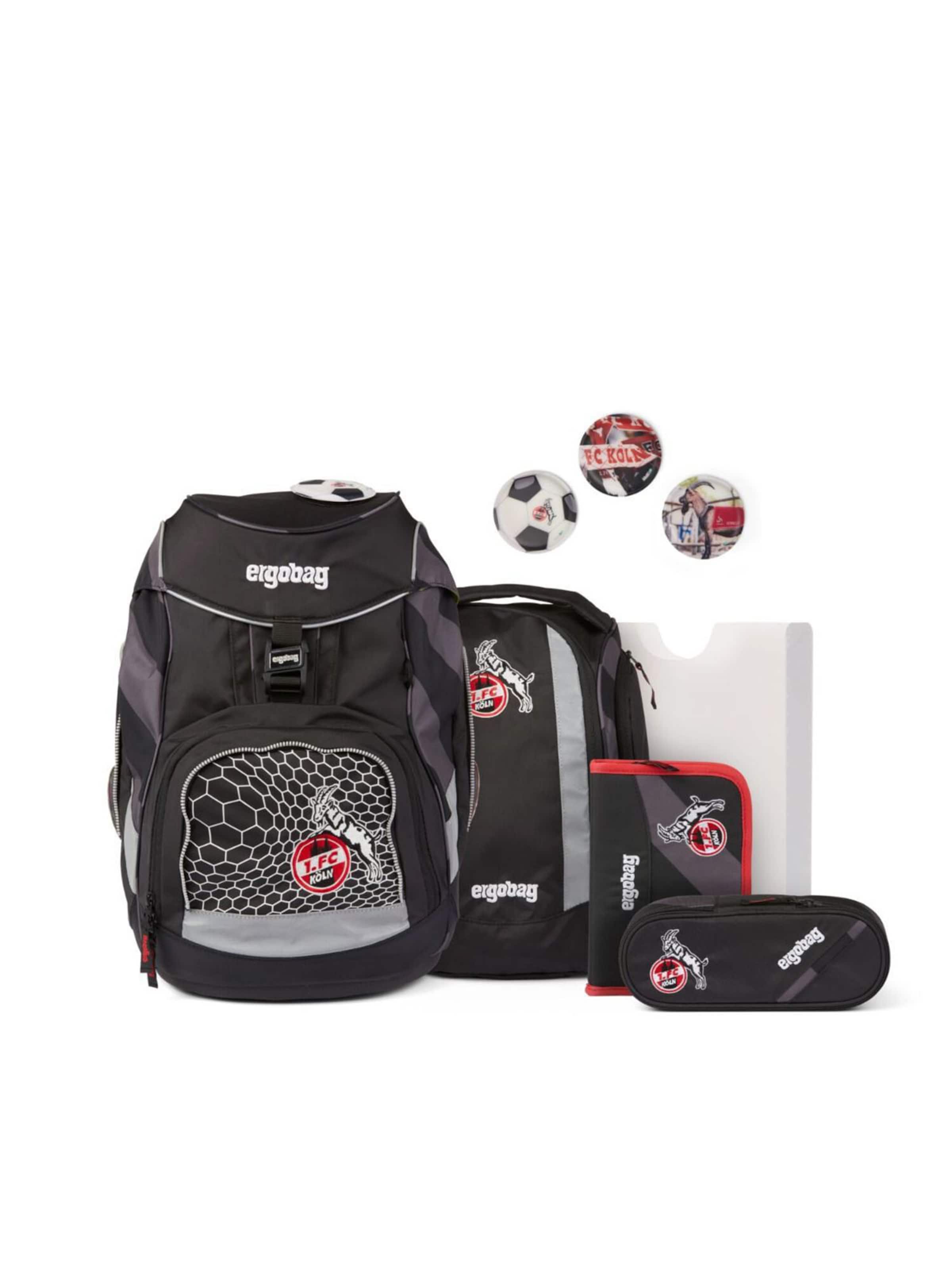 ergobag Rucksack 'Pack Schulrucksack Set'‌ in Schwarz: Vorderseite