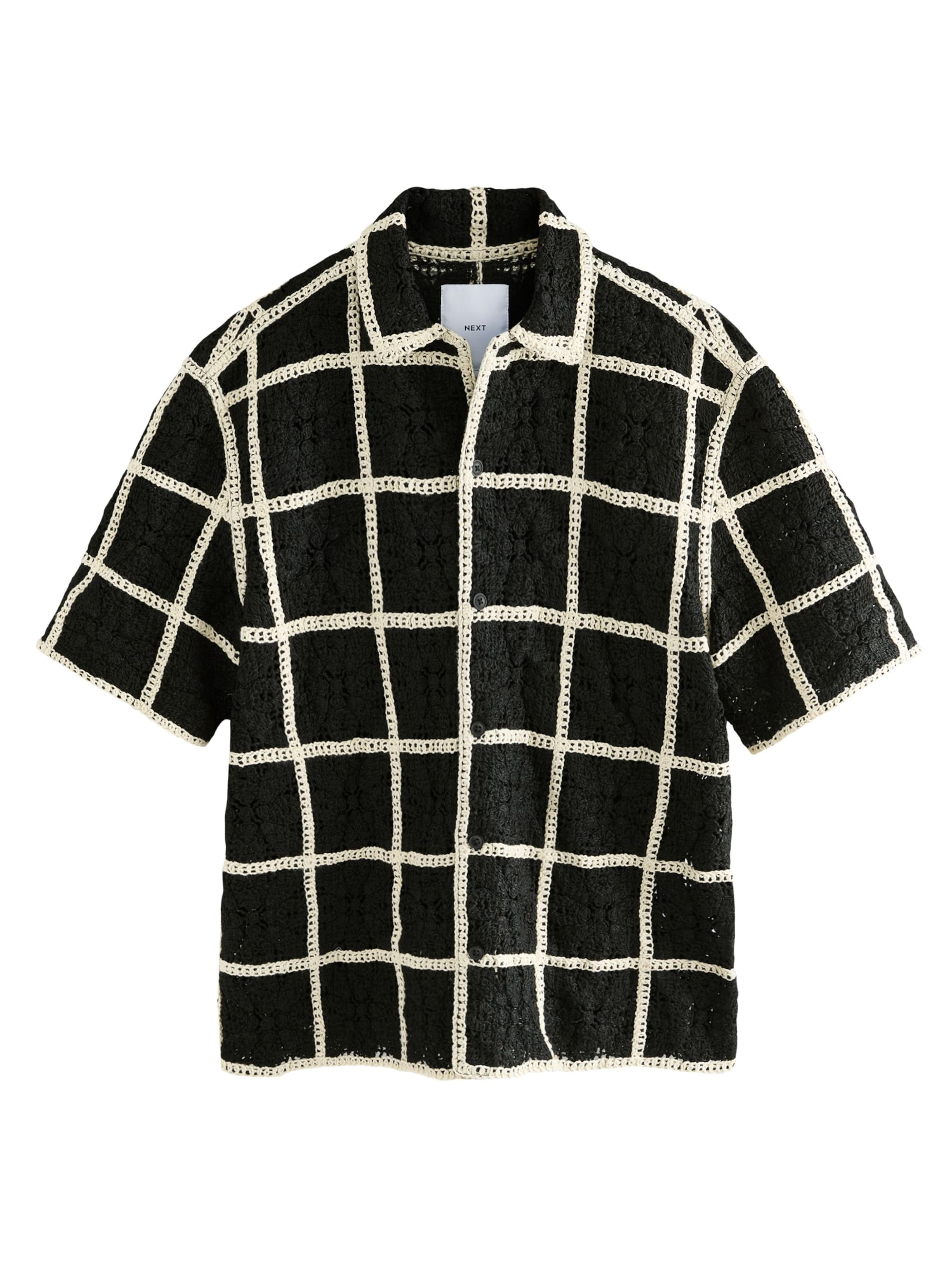 Next Regular fit Button Up Shirt in Black: front