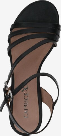 CAPRICE Strap sandal in Black