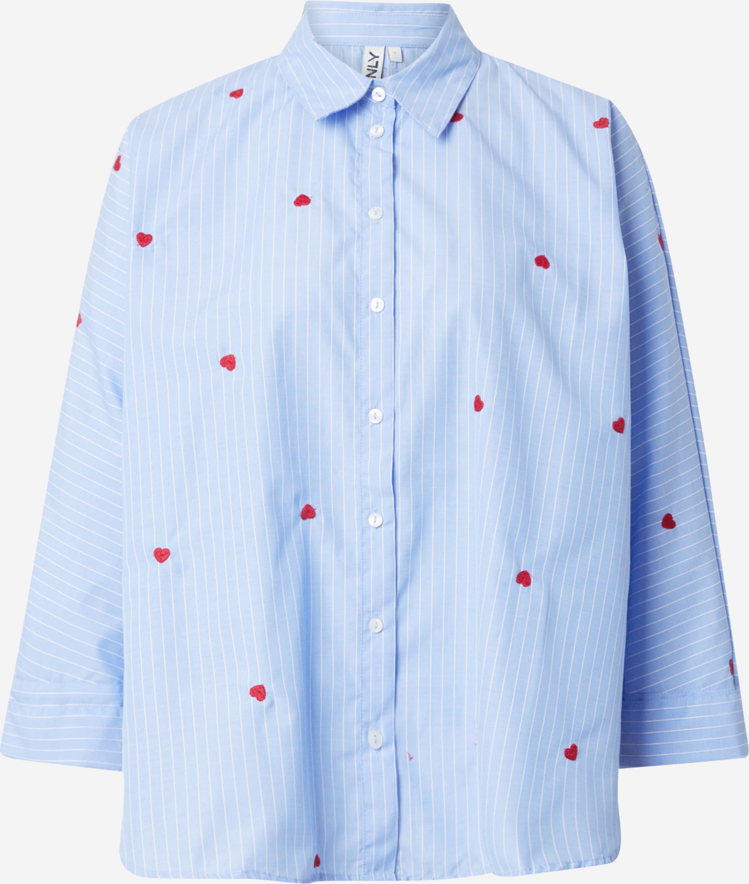 Chemise brodée manches longues rose femme | La Halle