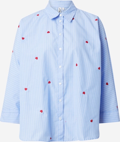 ONLY Blūze 'ONLNew Lina Grace', krāsa - debeszils / sarkans / balts, Preces skats