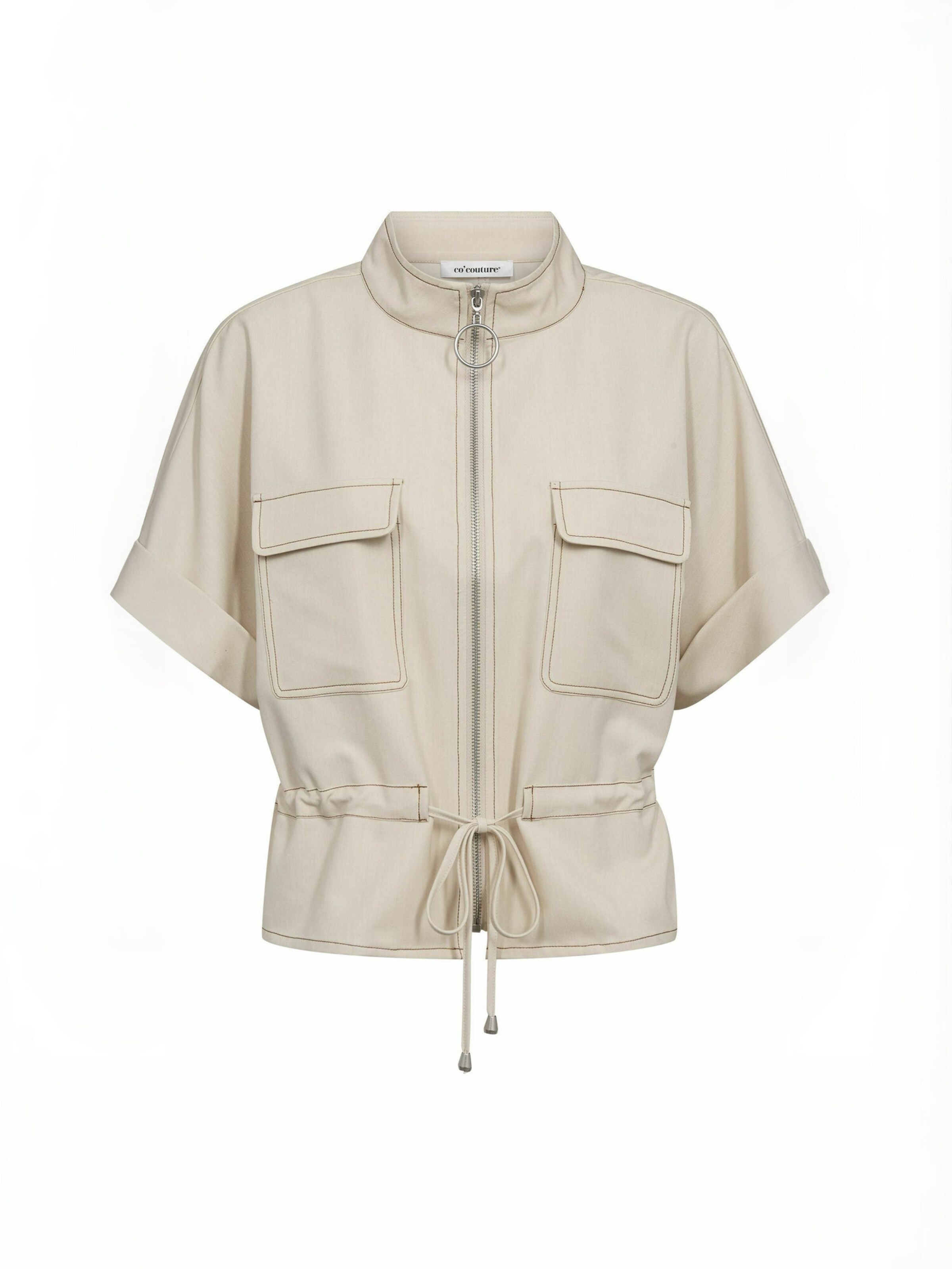 co'couture - Chaleco ' Terry ' en beige: frente