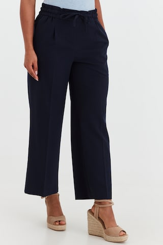 b.young Loose fit Pleated Pants in Blue: front