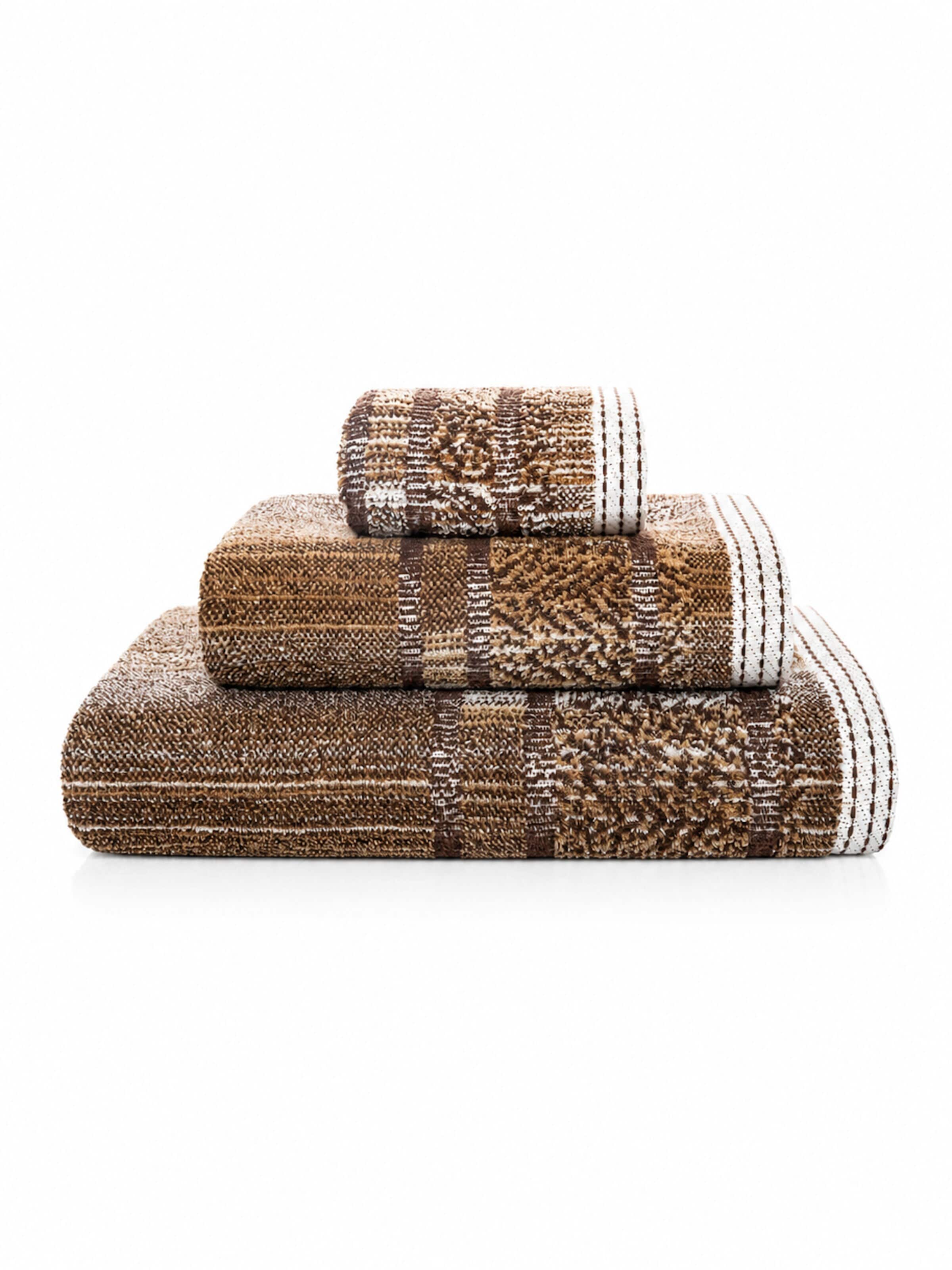 Sorema Towel 'MAZE' in Brown: front