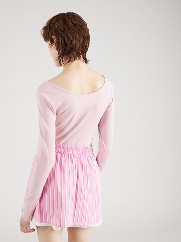 ONLY - Body camiseta en rosa
