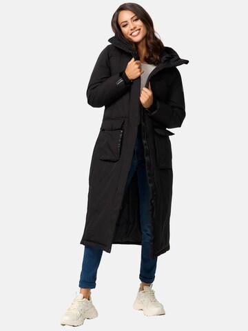 NAVAHOO Χειμερινό παλτό 'Wolkenfrost XIV' σε μαύρο