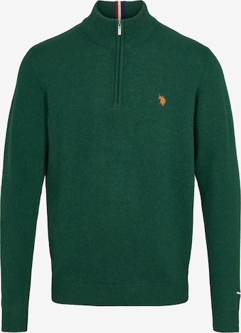U.S. POLO ASSN. Sweater 'Kevin' in Green: front
