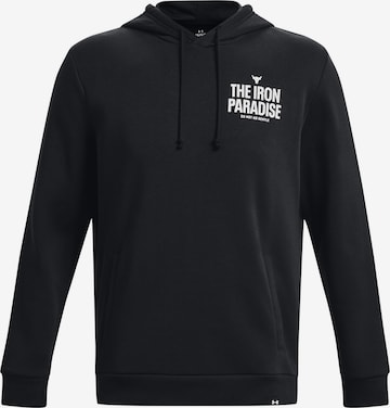 UNDER ARMOUR Sweatshirt 'Project Rock Rival' in Schwarz: predná strana