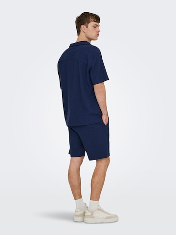 Only & Sons - Ajuste confortable Camisa 'ONSKosta' en azul