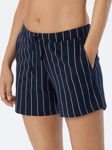 Pantalon de pyjama 'Mix & Relax' SCHIESSER en bleu : devant