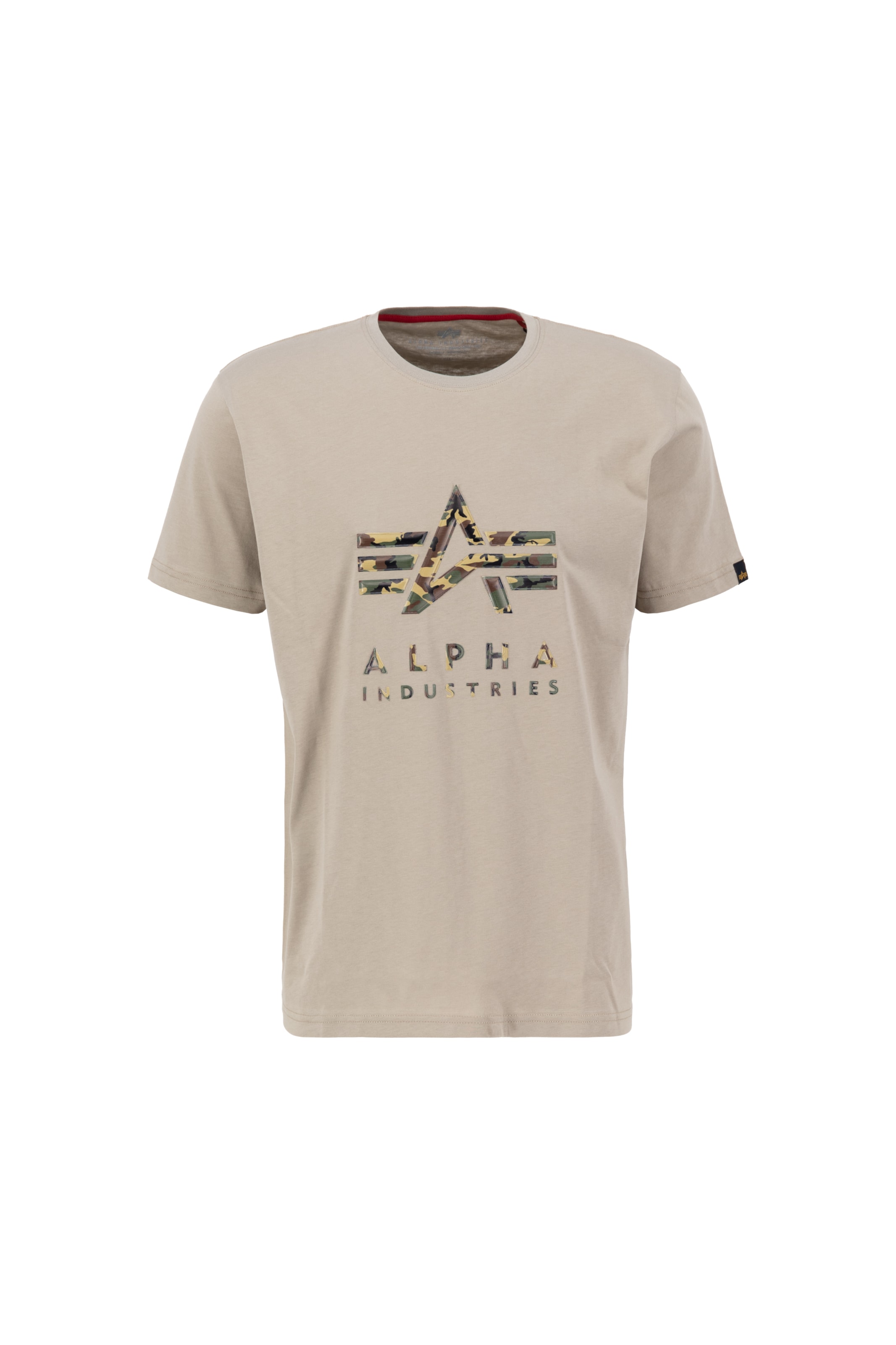 Maglietta 'Camo PP T' di ALPHA INDUSTRIES in beige: frontale