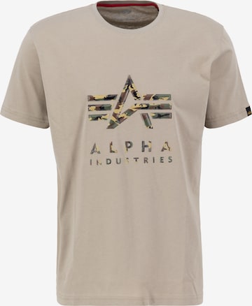 ALPHA INDUSTRIES T-Shirt 'Camo PP T' in Beige: predná strana