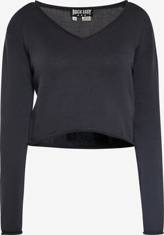 ROCKEASY Sweater in Black: front
