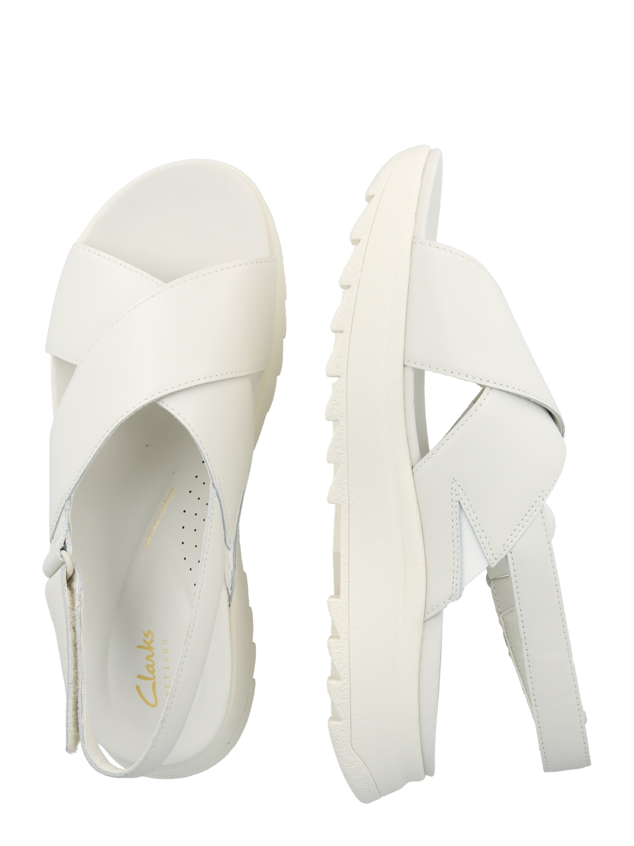 CLARKS Сандали 'DashLite Wish' в бяло