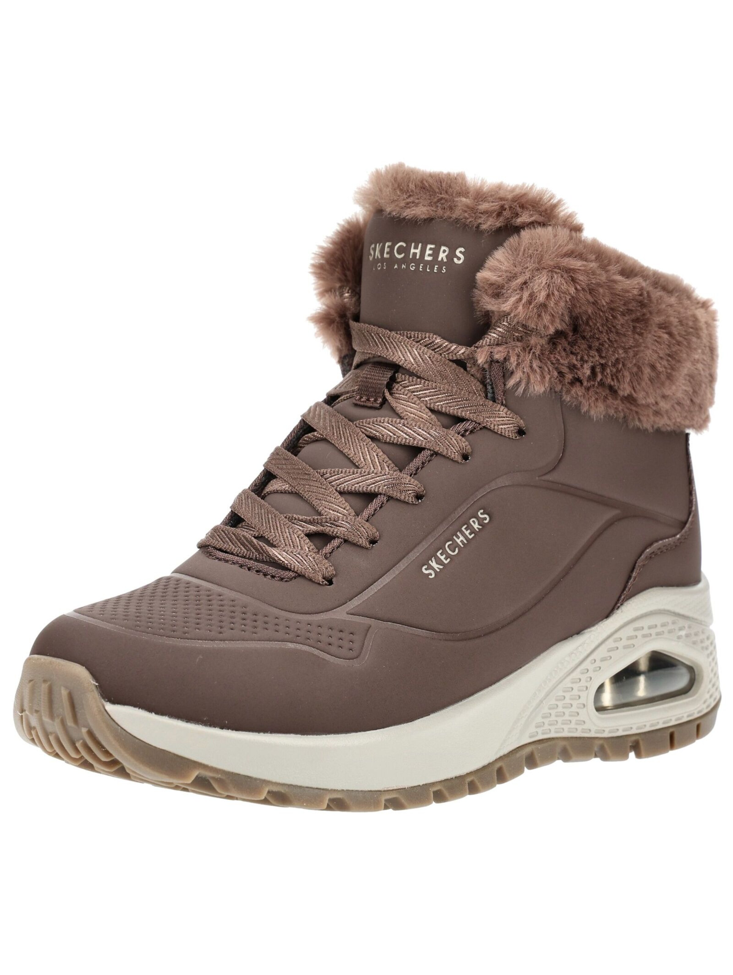 SKECHERS Lace-up bootie in Brown: front