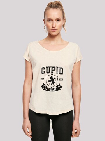F4NT4STIC Shirt 'Cupid University Valentinstag' in Beige: voorkant