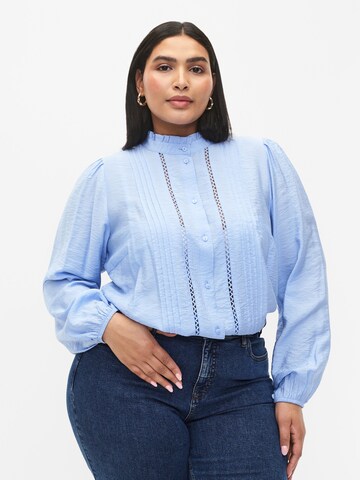 Zizzi - Blusa 'CAKAM' em azul: frente