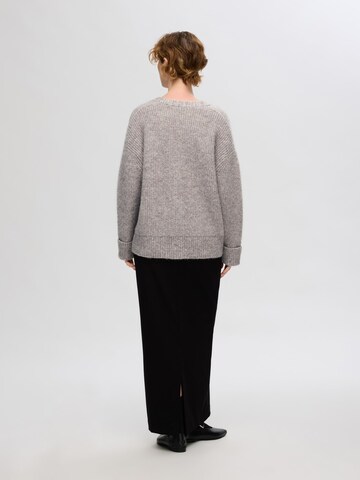 SELECTED Oversized cardigan i grå