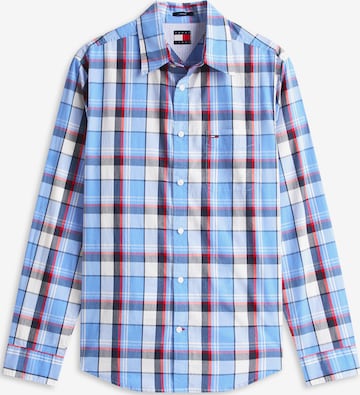 mėlyna Tommy Jeans Standartinis modelis Marškiniai: priekis