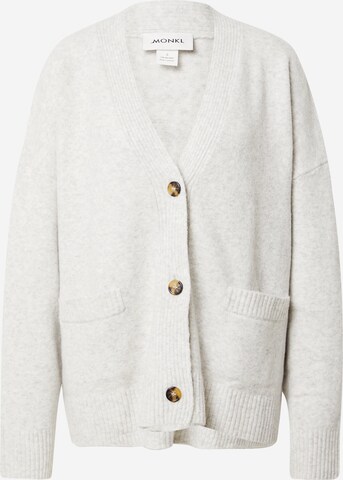 Monki Knit Cardigan in White: front