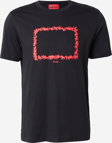 HUGO T-shirt 'Duhorse' i svart: framsida