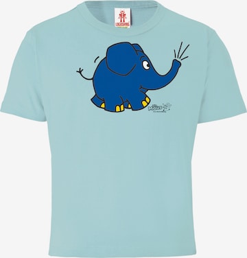 LOGOSHIRT Shirt 'Die Sendung mit der Maus - Elefant Törö' in Blauw: voorkant