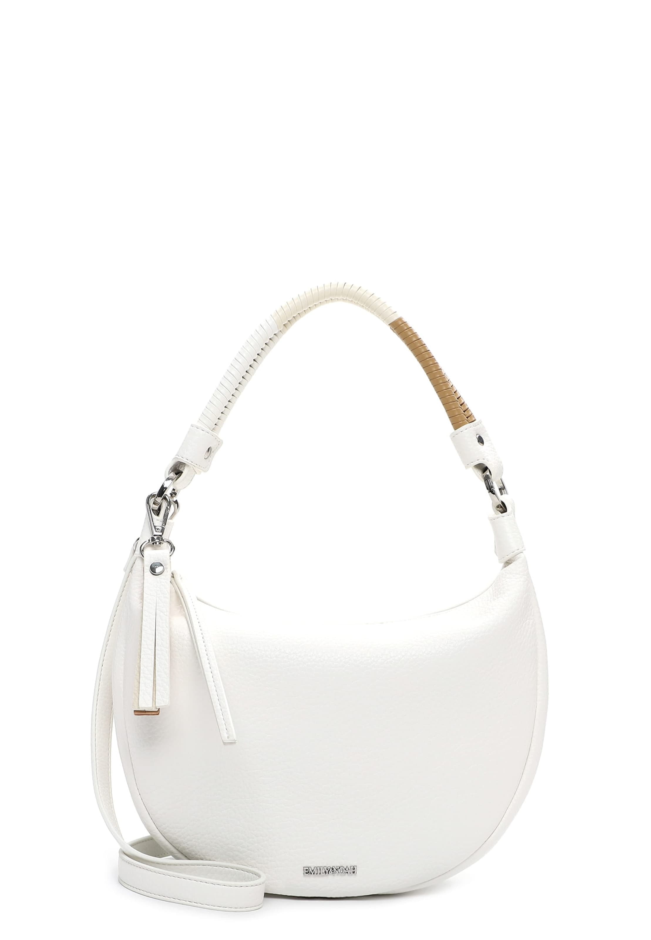 Emily & Noah Schultertasche 'Jeanine' in Weiß: Vorderseite