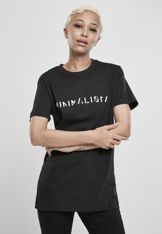 Mister Tee Shirt 'Minimalista' in Zwart: voorkant