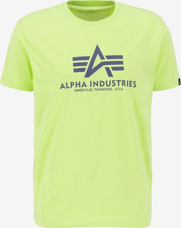 žalia ALPHA INDUSTRIES Marškinėliai: priekis