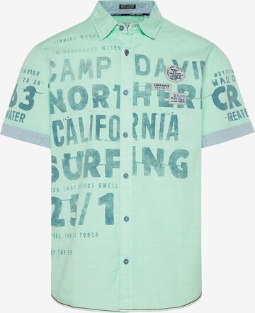 CAMP DAVID Regular fit Button Up Shirt in Blue: front