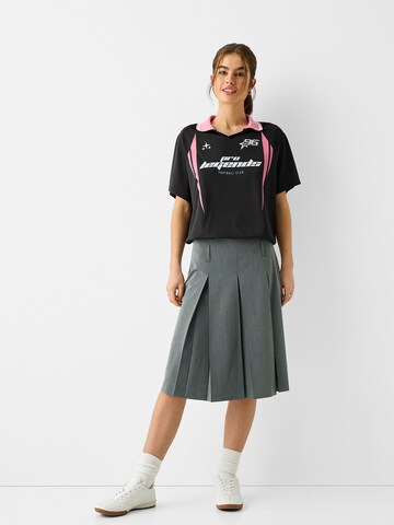 Bershka Poloshirt in Schwarz